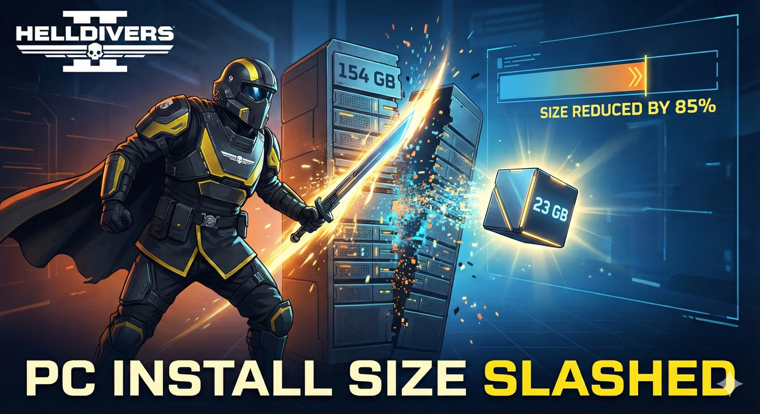 Helldivers 2 PC install size slashed by 85 percent