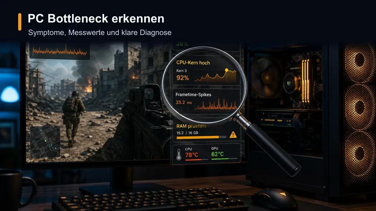PC Bottleneck erkennen: Symptome, Messwerte und klare Diagnose