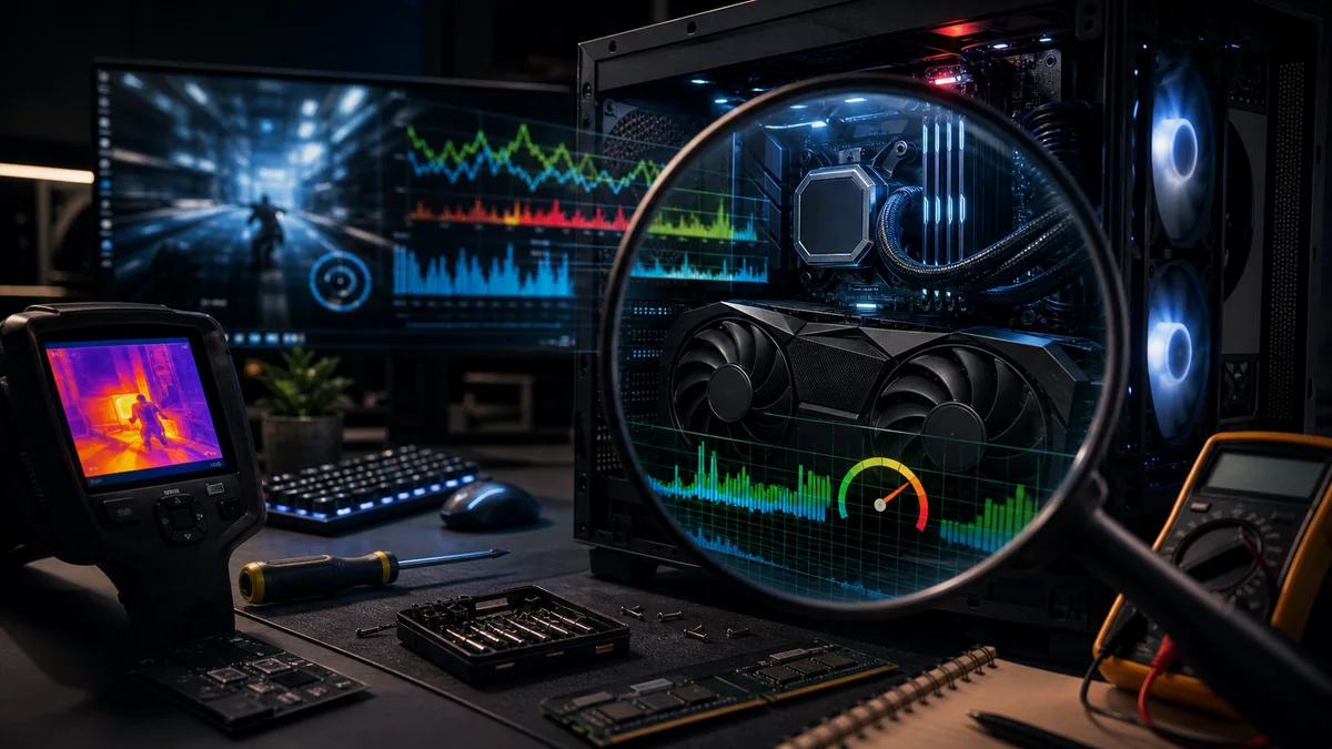 Test goulot d'etranglement PC : verifier CPU, GPU, RAM et FPS