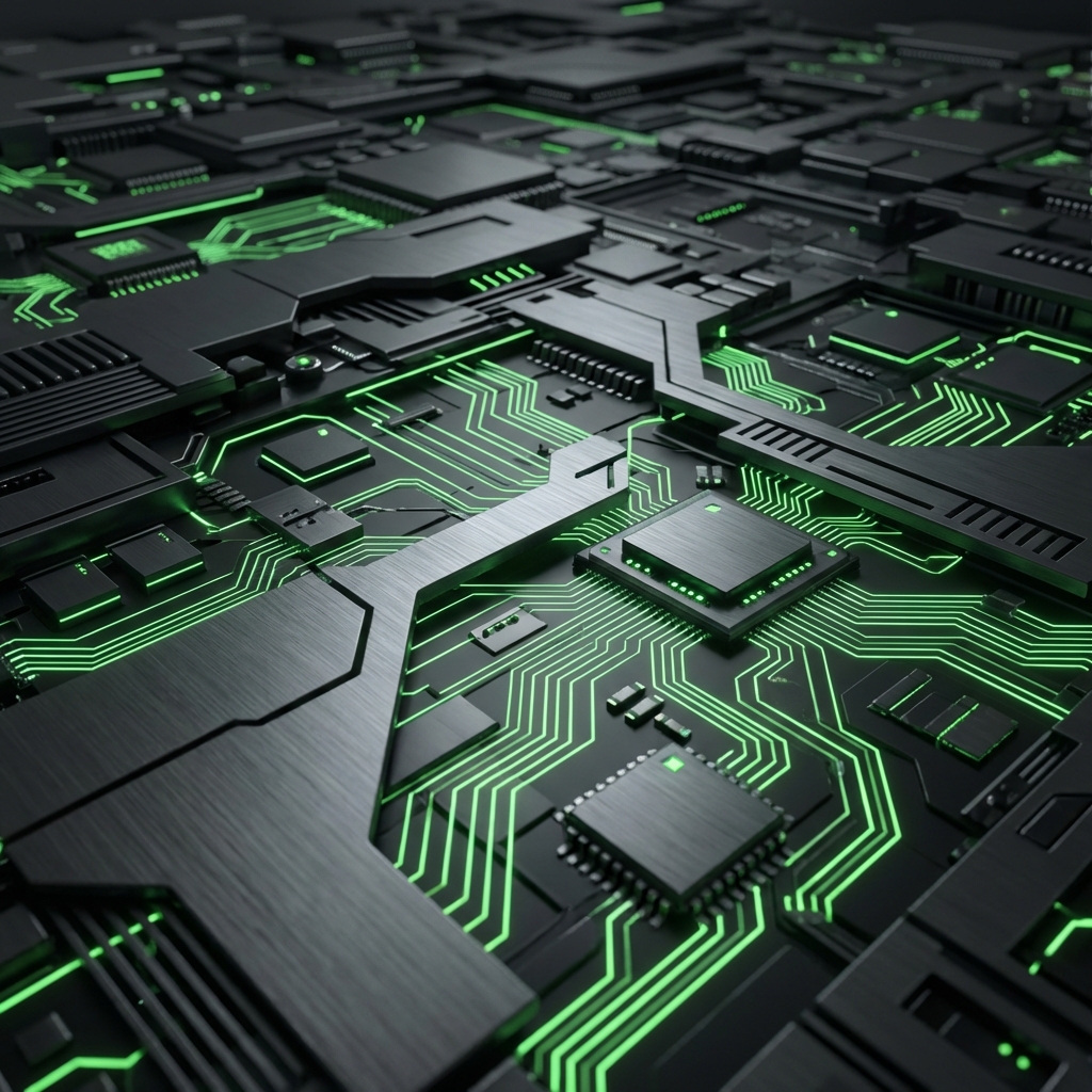 High-performance PC hardware background