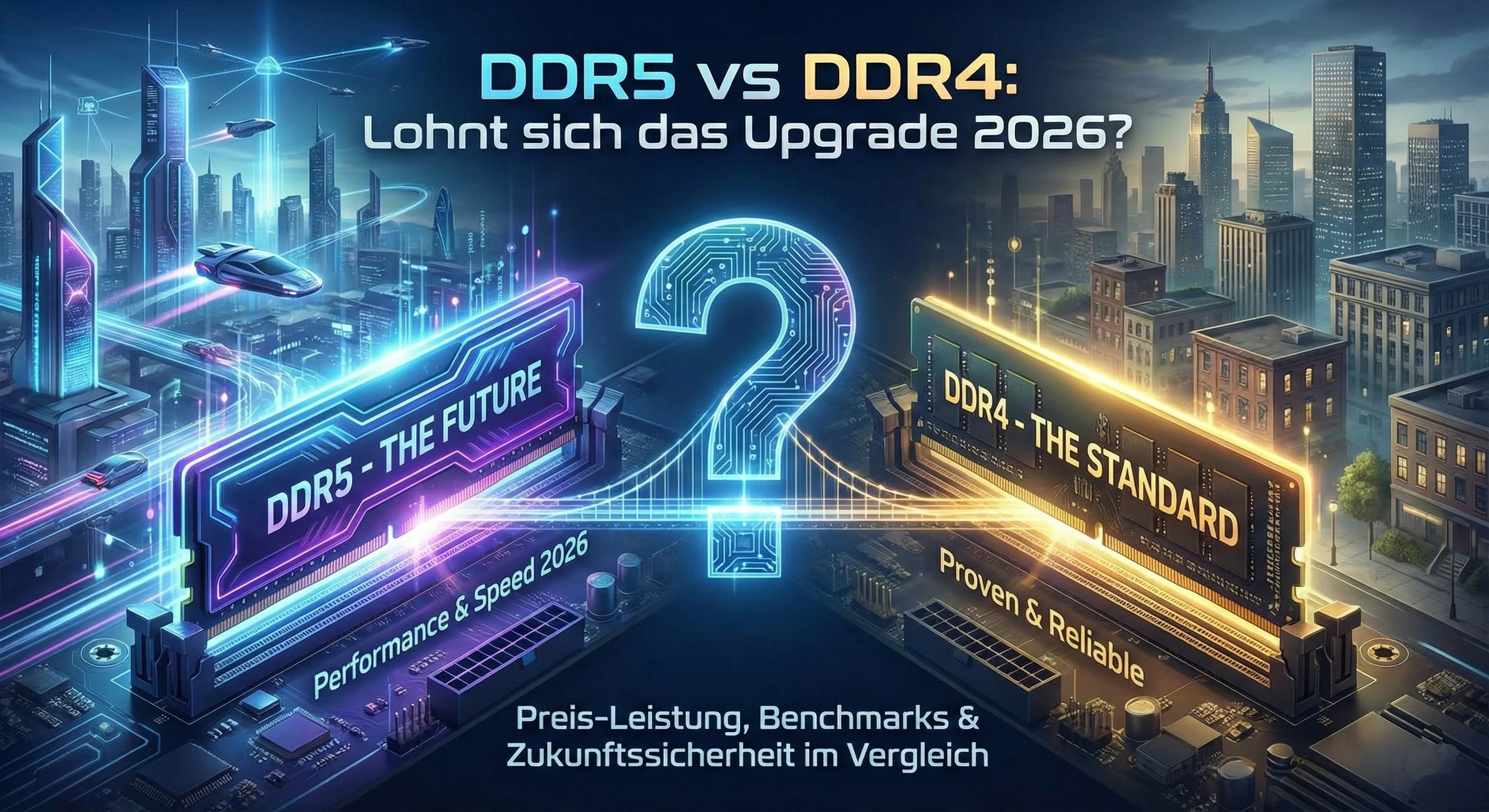 DDR5 und DDR4 RAM Module im Vergleich